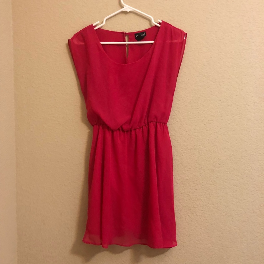 Short hot pink dress
